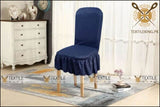 Micro Jercy Chair Covers For Dinning Room/Office All Colors Blue