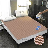 Terry Towel Waterproof Mattress Protector - Brown Stripes - King Size