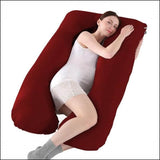 U-Shaped Maternity/Pregnancy Pillow - Maroon