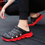 Red & Black Clogs Premium Quality Made