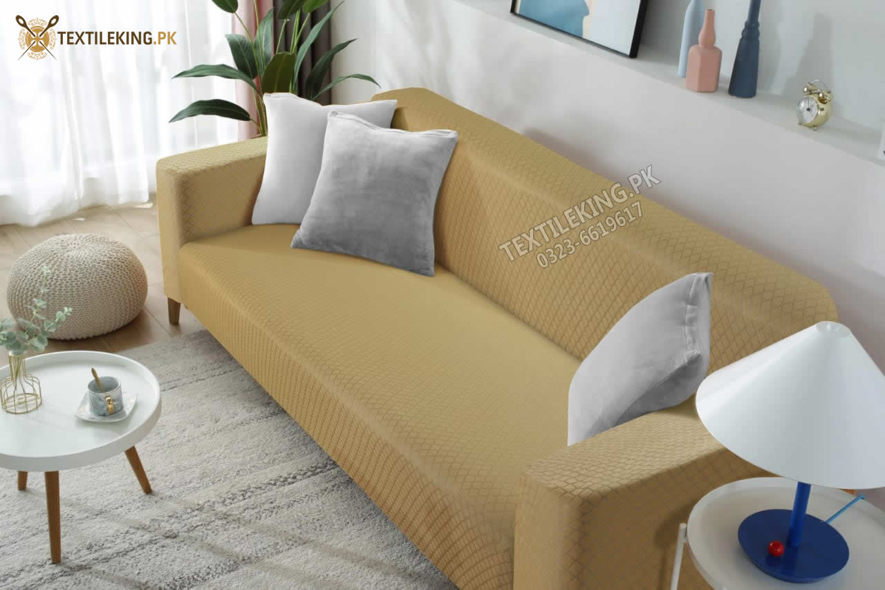 Terry Sofa Cover - Golden Color