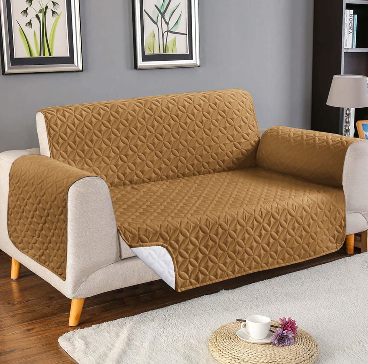 Quilted sofa deals cover