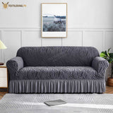 Zebra Velvet Sofa Covers with Frill & Without Frill - All Colors