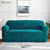 Zebra Velvet Sofa Covers with Frill & Without Frill - All Colors