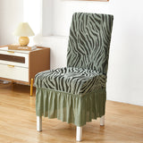 Zebra Chair Covers Frill / Fitted Style for Dinning/Office - All Colors