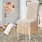 Zebra Chair Covers Frill / Fitted Style for Dinning/Office - All Colors