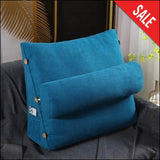 Adjustable Triangle Backrest Cushion/Pillow - Blue
