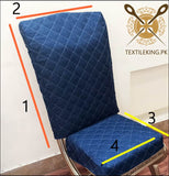 Chair Covers Quilted For Dinning/office - Blue