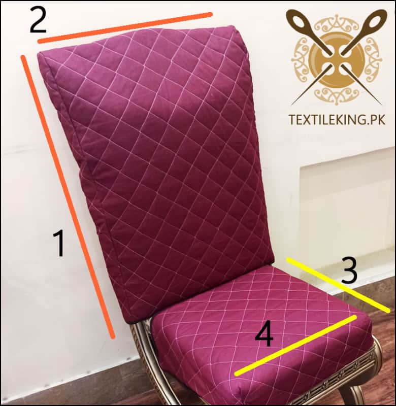 Chair Covers Quilted For Dinning/office - Maroon