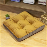 Floor Sitting Square Yellow Yoga Cushion Pillow 1 Piece Cushions & Pillows