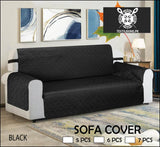 Jersey Quilted Sofa Coat Cover Black Color - All Sizes