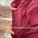 Maroon Plain Fitted Lycra Sofa Covers Premium Quality All Sizes