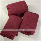 Maroon Plain Fitted Lycra Sofa Covers Premium Quality All Sizes