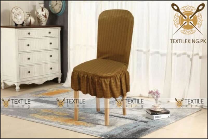 Micro Jercy Chair Covers For Dinning Room/Office All Colors Copper Brown