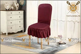 Micro Jercy Chair Covers For Dinning Room/Office All Colors Maroon