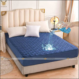 Quilted 100% Waterproof Mattress Protector - All Sizes - Blue Color