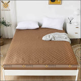 Quilted 100% Waterproof Mattress Protector - All Sizes Brown Color