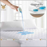 Quilted 100% Waterproof Mattress Protector - Rich Cotton - Bed Covers - White Color
