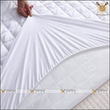 Quilted 100% Waterproof Mattress Protector - Rich Cotton Bed Covers White Color