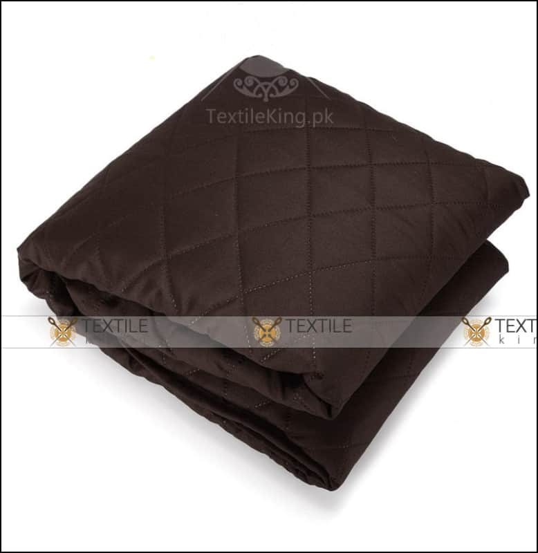 Quilted Cotton Sofa Cover - Runner Coat Dark Brown All Sizes