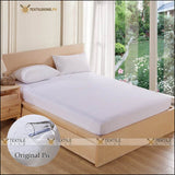 Terry Cotton Waterproof Mattress Protector - All Colors & Sizes Single 42X78 Inches / White