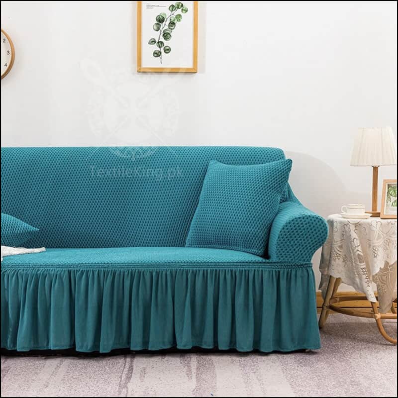 Turkish Stretchable Fitted Jacquard Sofa Cover - Zink Color All Sizes