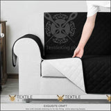 Waterproof Quilted Sofa Cover - Black All Sizes
