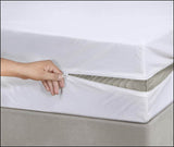 Waterproof Zipper Mattress Cover- King Size - 4 To 12 Inches Box All Colors (72X78 Inches) / White